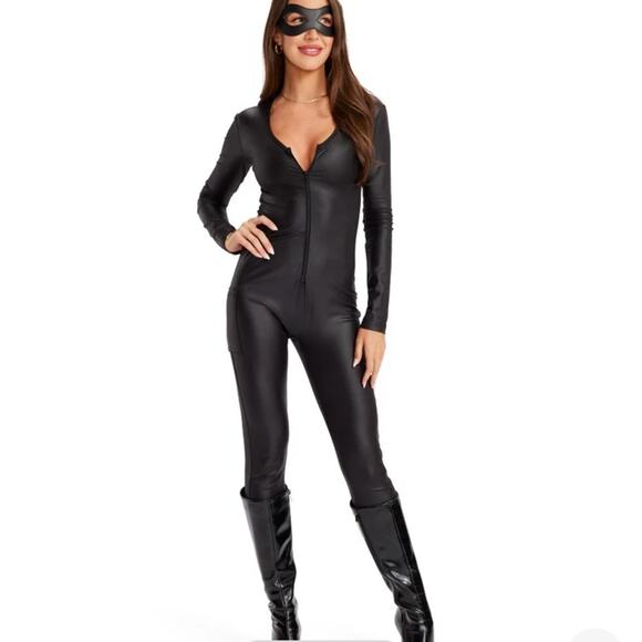 TIPSY ELVES WM’S BLACK CAT COSTUME Body Suit only New - Picture 1 of 4